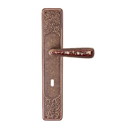 Ручка на планке под ключ Val de fiori Николь бронза античная с эмалью DH 703 KH OB/BRI