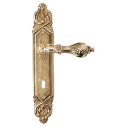 Ручка на планке под ключ Val de fiori Кастелли латунь блестящая DH 710 BK PB 96