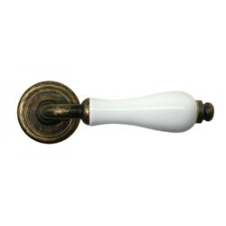 Ручка дверная Morelli Classic Ceramica бронза античная/шампань СС-3 OBA/CHAMP