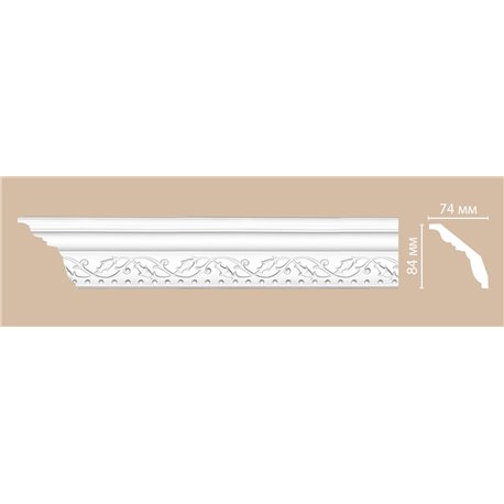 Плинтус потолочный с рисунком DECOMASTER 95621F гибкий
