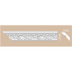 Плинтус потолочный с рисунком DECOMASTER 95775F гибкий