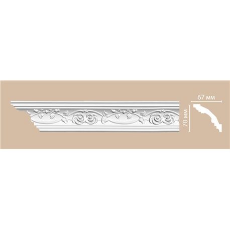 Плинтус потолочный с рисунком DECOMASTER DT9815