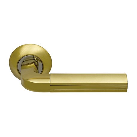 Ручка дверная ARCHIE SILLUR на круглой накладке SILLUR SILLUR 96 S.GOLD/P.GOLD