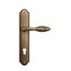 Дверная ручка Venezia "CASANOVA" CYL на планке PL98 матовая бронза