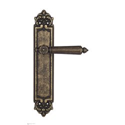 Дверная ручка Venezia "CASTELLO" на планке PL96 античная бронза