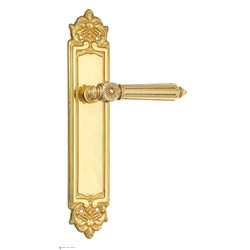 Дверная ручка Venezia "CASTELLO" на планке PL96 полированная латунь