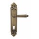Дверная ручка Venezia "CASTELLO" CYL на планке PL96 матовая бронза