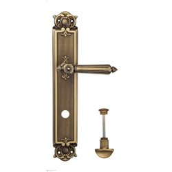 Дверная ручка Venezia "CASTELLO" WC-2 на планке PL97 матовая бронза