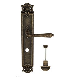 Дверная ручка Venezia "CLASSIC" WC-2 на планке PL97 античная бронза