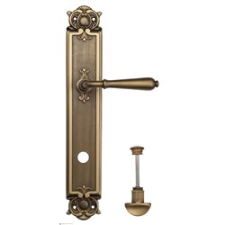Дверная ручка Venezia "CLASSIC" WC-2 на планке PL97 матовая бронза