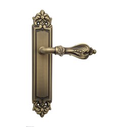 Дверная ручка Venezia "FLORENCE" на планке PL96 матовая бронза
