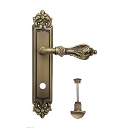 Дверная ручка Venezia "FLORENCE" WC-2 на планке PL96 матовая бронза