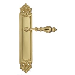 Дверная ручка Venezia "GIFESTION" на планке PL96 полированная латунь