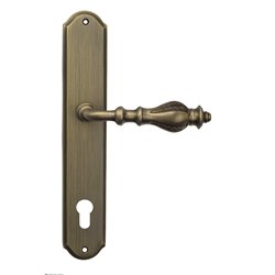 Дверная ручка Venezia "GIFESTION" CYL на планке PL02 матовая бронза
