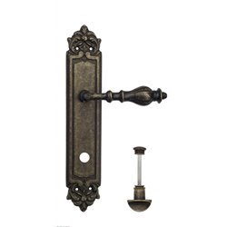 Дверная ручка Venezia "GIFESTION" WC-2 на планке PL96 античная бронза