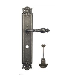 Дверная ручка Venezia "GIFESTION" WC-2 на планке PL97 античное серебро