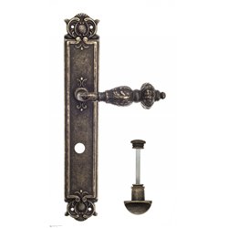 Дверная ручка Venezia "LUCRECIA" WC-2 на планке PL97 античная бронза