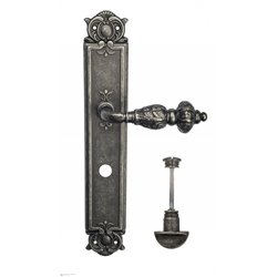 Дверная ручка Venezia "LUCRECIA" WC-2 на планке PL97 античное серебро