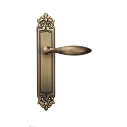 Дверная ручка Venezia "MAGGIORE" на планке PL96 матовая бронза
