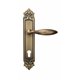 Дверная ручка Venezia "MAGGIORE" CYL на планке PL96 матовая бронза