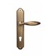 Дверная ручка Venezia "MAGGIORE" CYL на планке PL98 матовая бронза