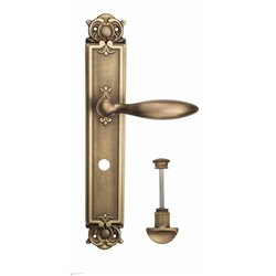 Дверная ручка Venezia "MAGGIORE" WC-2 на планке PL97 матовая бронза