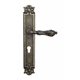 Дверная ручка Venezia "MONTE CRISTO" CYL на планке PL97 античная бронза