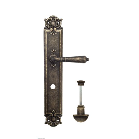 Дверная ручка Venezia "VIGNOLE" WC-2 на планке PL97 античная бронза