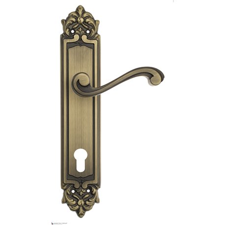 Дверная ручка Venezia "VIVALDI" CYL на планке PL96 матовая бронза