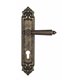 Дверная ручка Venezia "CASTELLO" CYL на планке PL96 античная бронза