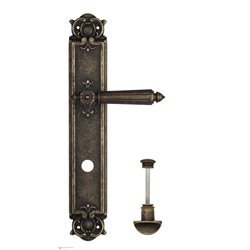 Дверная ручка Venezia "CASTELLO" WC-2 на планке PL97 античная бронза