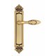 Дверная ручка Venezia "CASANOVA" на планке PL96 французское золото + коричневый