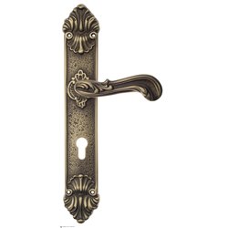 Дверная ручка Venezia GIULIETTA CYL на планке PL95 матовая бронза