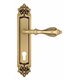 Дверная ручка Venezia "ANAFESTO" CYL на планке PL96 французское золото + коричневый