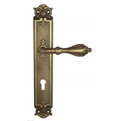 Дверная ручка Venezia "ANAFESTO" CYL на планке PL97 матовая бронза