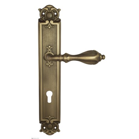 Дверная ручка Venezia "ANAFESTO" CYL на планке PL97 матовая бронза