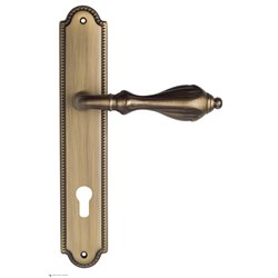 Дверная ручка Venezia "ANAFESTO" CYL на планке PL98 матовая бронза