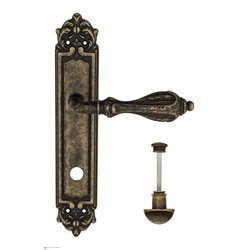 Дверная ручка Venezia "ANAFESTO" WC-2 на планке PL96 античная бронза