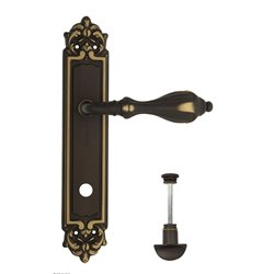 Дверная ручка Venezia "ANAFESTO" WC-2 на планке PL96 темная бронза