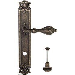 Дверная ручка Venezia "ANAFESTO" WC-2 на планке PL97 античная бронза