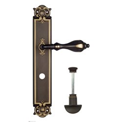 Дверная ручка Venezia "ANAFESTO" WC-2 на планке PL97 темная бронза