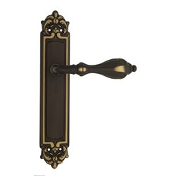 Дверная ручка Venezia "ANAFESTO" на планке PL96 темная бронза