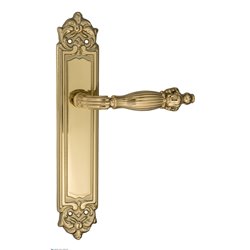 Дверная ручка Venezia "OLIMPO" на планке PL96 полированная латунь