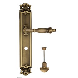 Дверная ручка Venezia "OLIMPO" WC-2 на планке PL97 матовая бронза