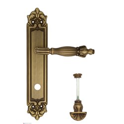 Дверная ручка Venezia "OLIMPO" WC-4 на планке PL96 матовая бронза