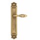 Дверная ручка Venezia "CASANOVA" на планке PL97 французское золото + коричневый