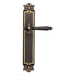 Дверная ручка Venezia "PELLESTRINA" на планке PL97 темная бронза
