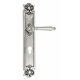 Дверная ручка Venezia "PELLESTRINA" CYL на планке PL97 натуральное серебро + черный