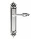 Дверная ручка Venezia "CASANOVA" на планке PL96 натуральное серебро + черный