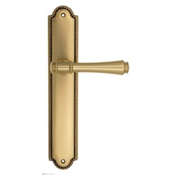 Дверная ручка Venezia "CALLISTO" на планке PL98 французское золото + коричневый
